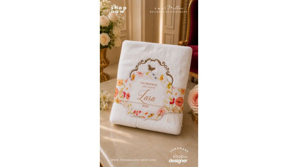 Trusou Botez Fetiță Grădina Secretă Colecția Floral Garden 6